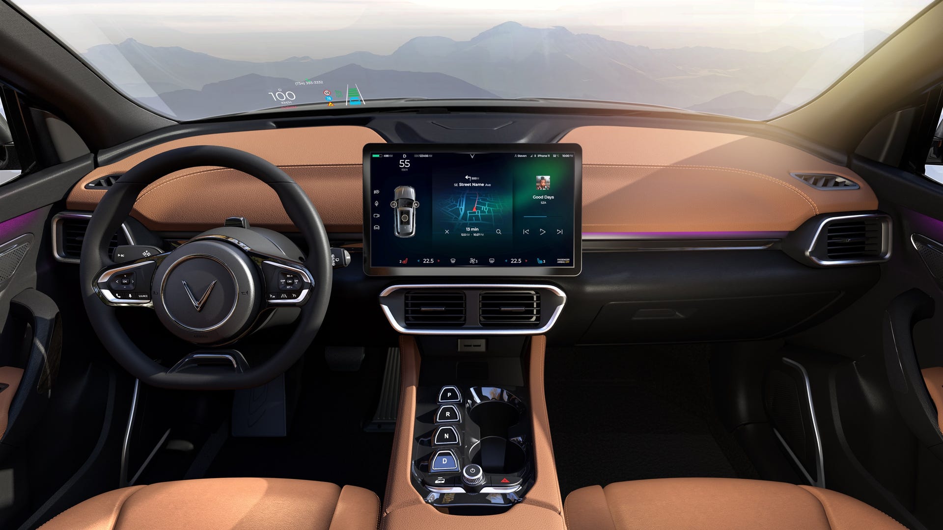 2022 VinFast VF 8 dashboard and infotainment