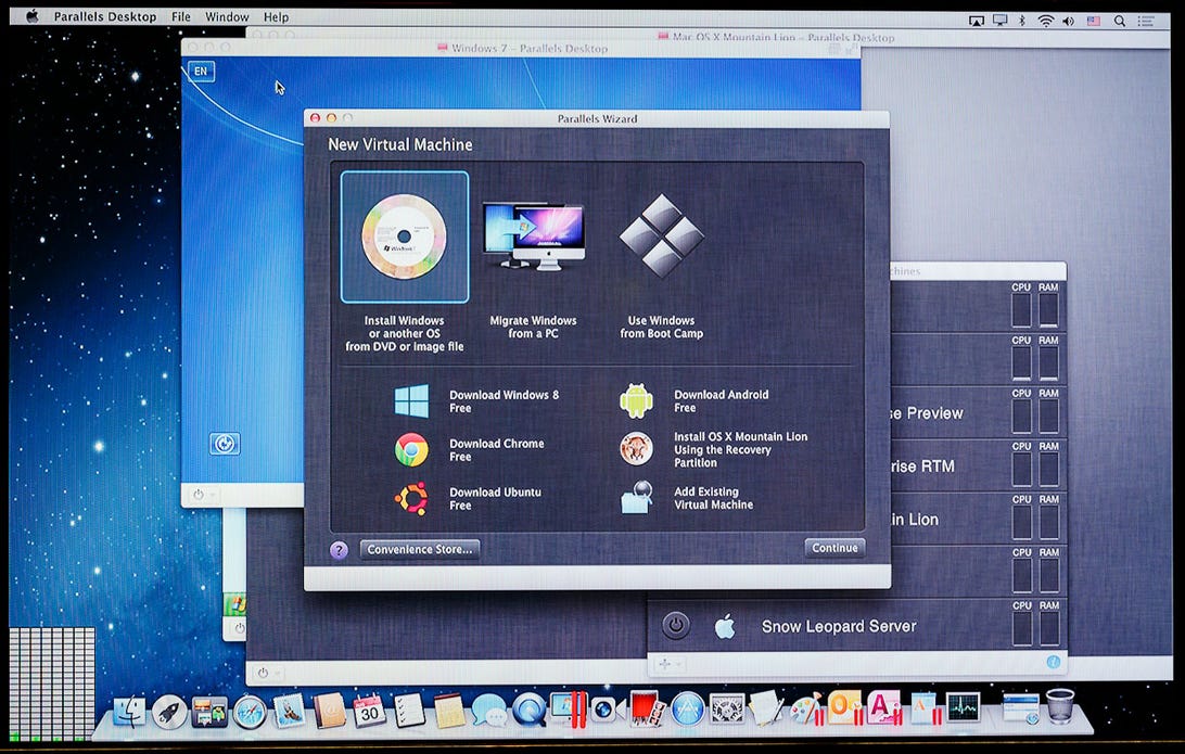 Parallels 8 comes with an ability to find, download, and purchase new operating systems. The current option for the free Windows 8 Preview Release will be replaced by a mechanism to buy the final version.