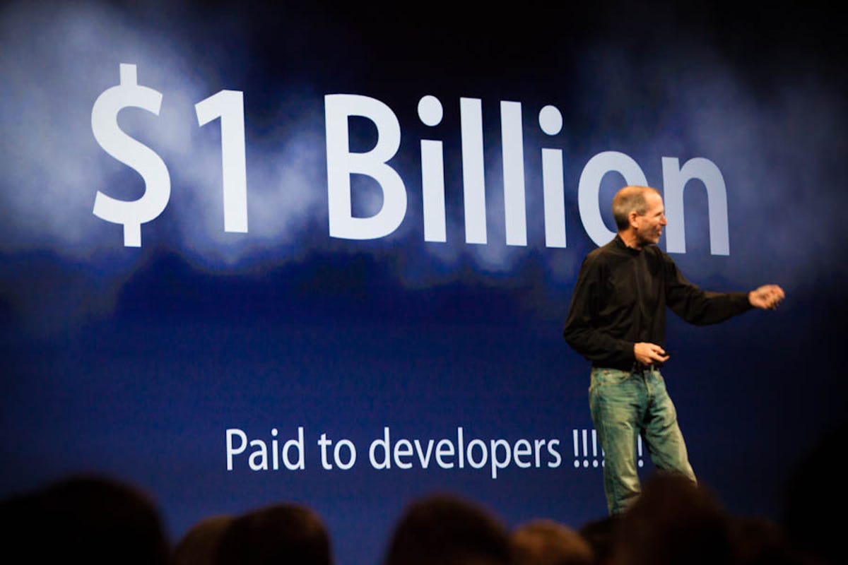 Steve Jobs on developer payments through App Store.