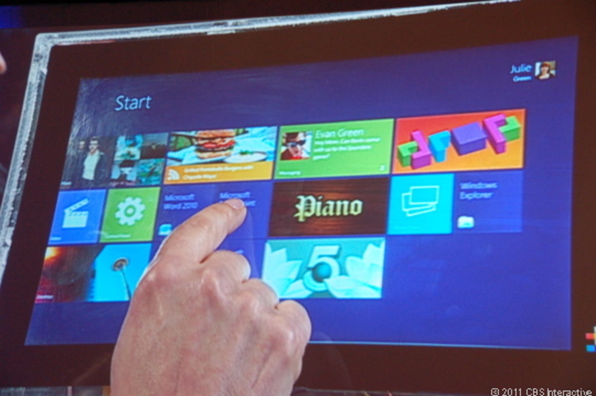Windows 8 on a tablet.