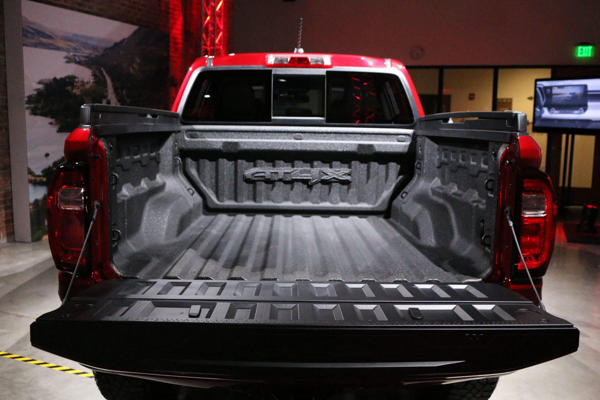 2023 GMC Canyon AT4X Edition 1 pickup truck bed in studio