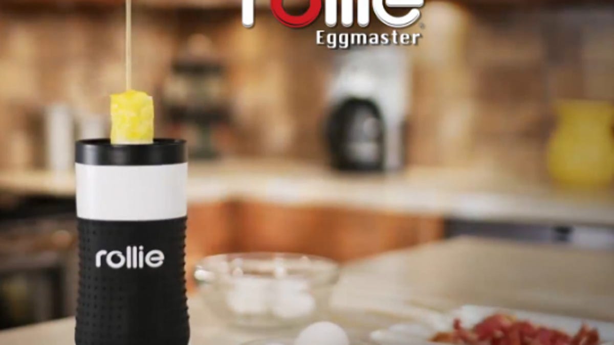 The Rollie Eggmaster Cooking System: making eggs on a stick easy to make.