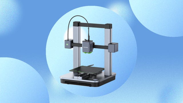 The M5C 3D printer on a blue background