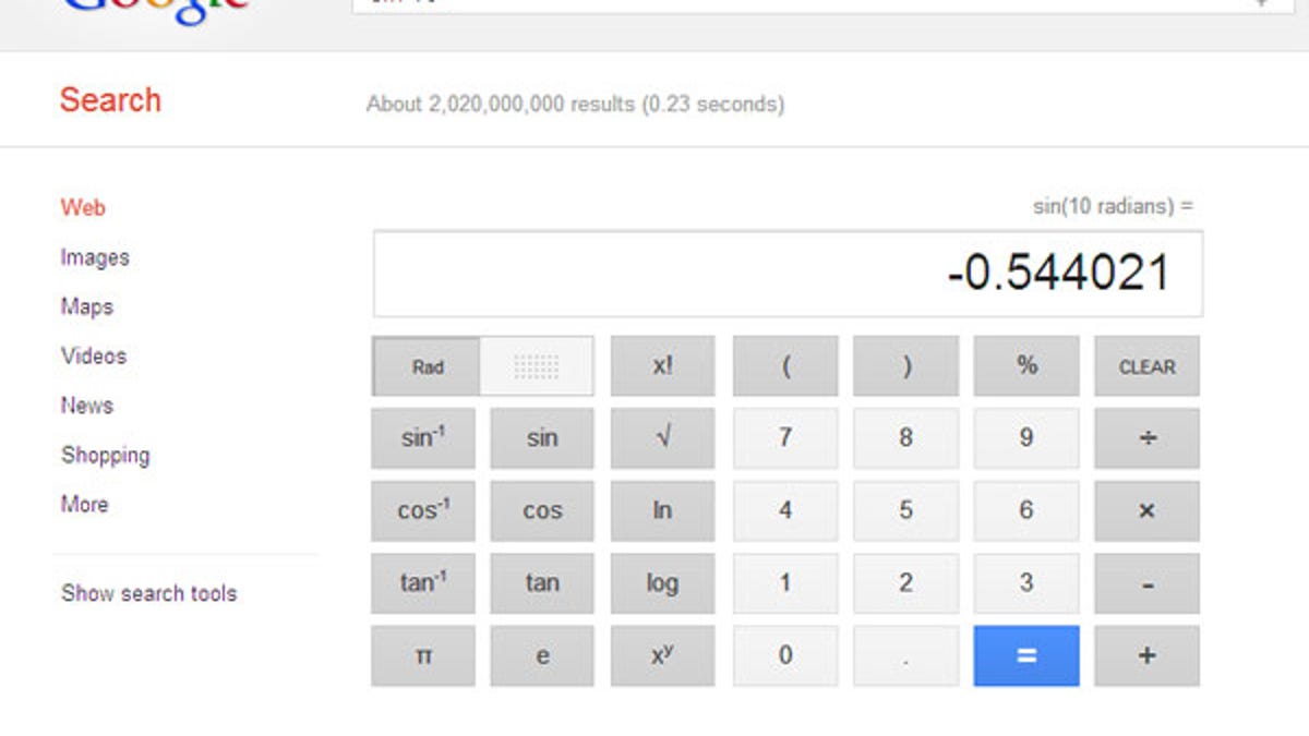 Google adds a calculator to search CNET