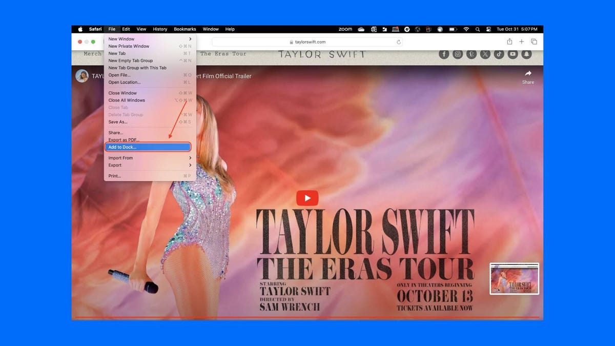 Creating a web app for Taylor Swift's website