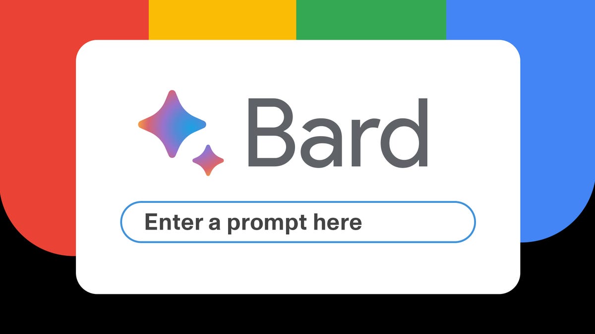 Google Bard logo and the words "enter a prompt here"