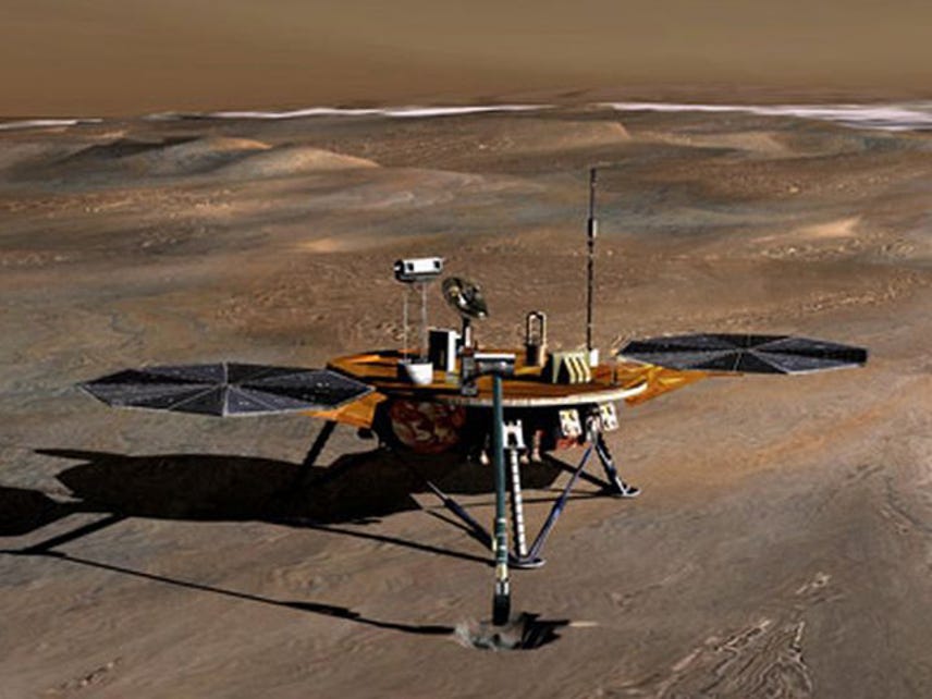 The Phoenix Lander's thirst for Martian water