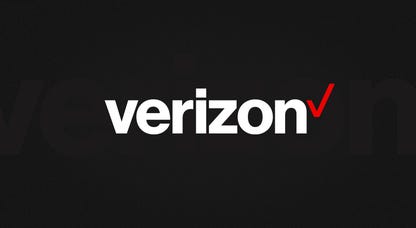 Verizon logo on a black background