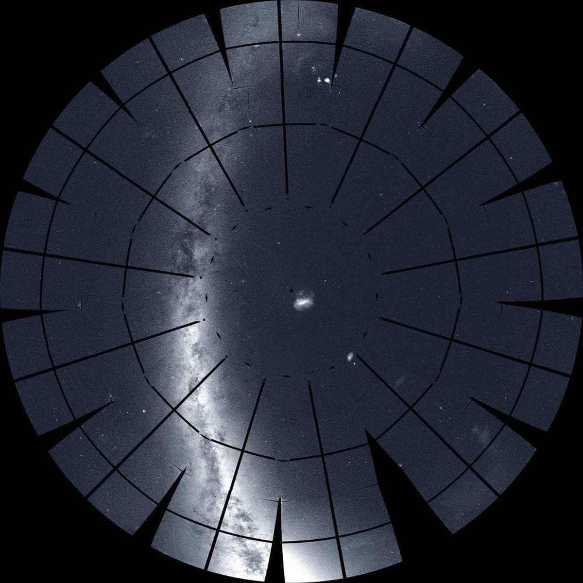 View of the southern sky via the Transiting Exoplanet Survey Satellite