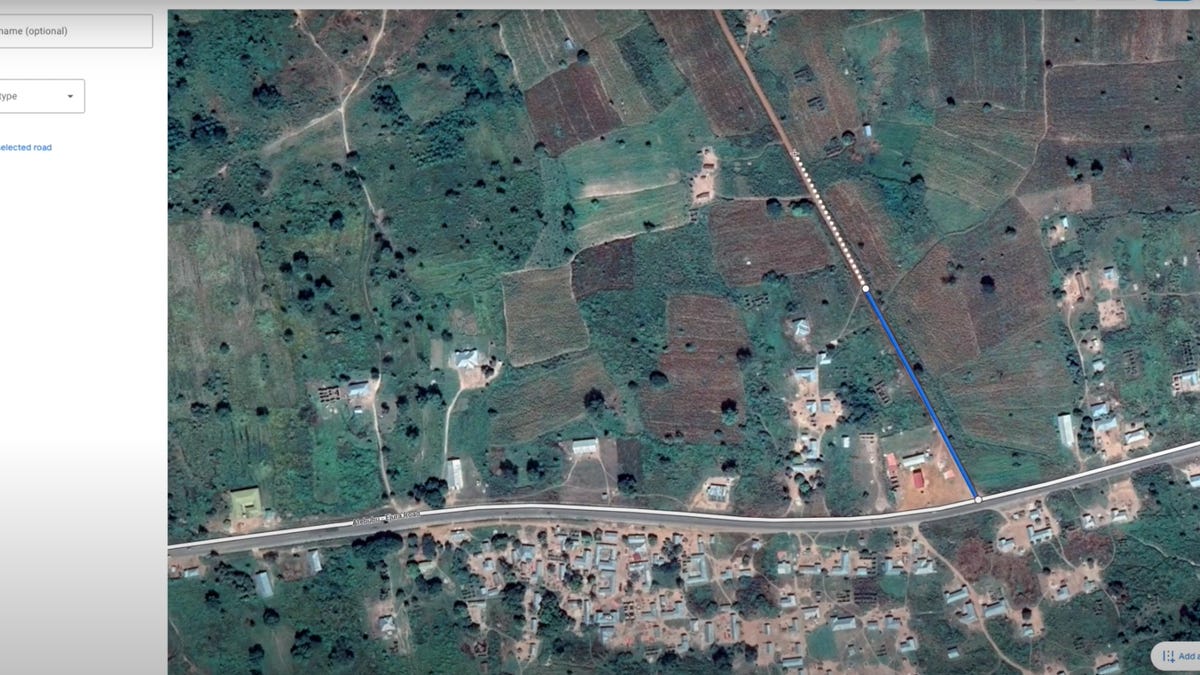 Google Maps add road