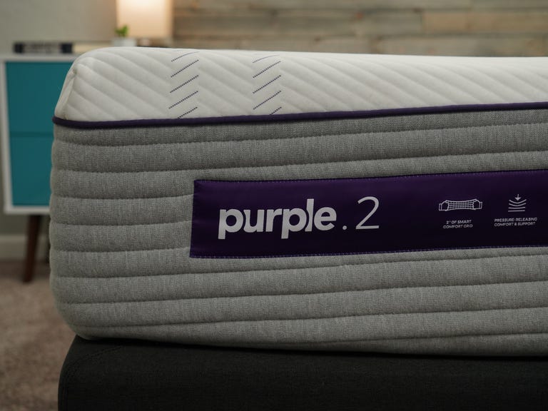 A Purple 2 Hybrid mattress listed on CNET's best hybrid mattress list