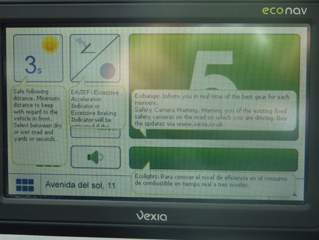 Vexia 435 UK Spanish screen