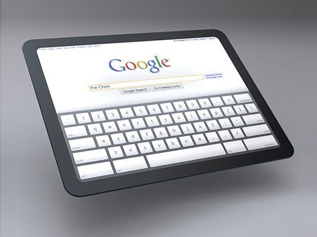 Google tablet mock
