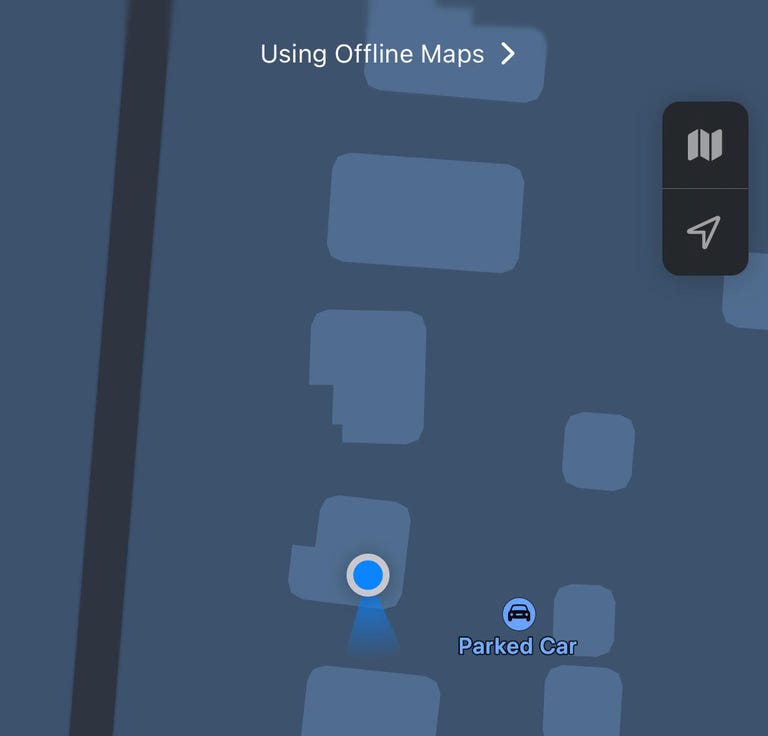 Um mapa no aplicativo Maps no iPhone