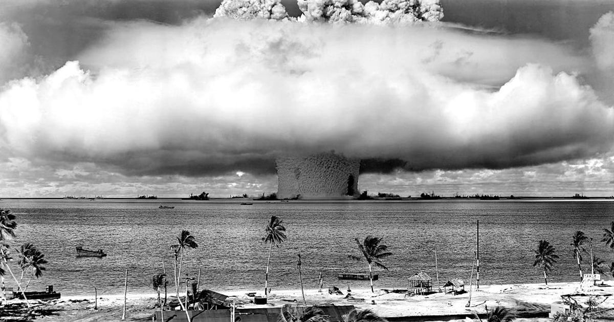 An atomic bomb test in 1946.