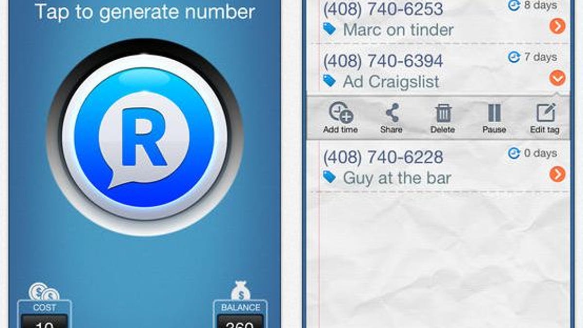 RingMeMaybe generates disposable phone numbers in a flash, and also fields those calls so you can keep records.