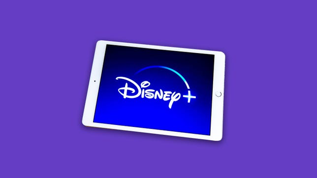 Disney Plus logo on an iPad screen