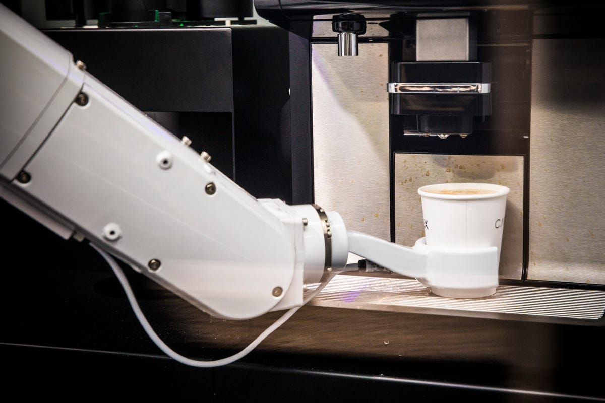 The first publicly available Cafe X robot barista is in the Metreon shopping center in San Francisco.​