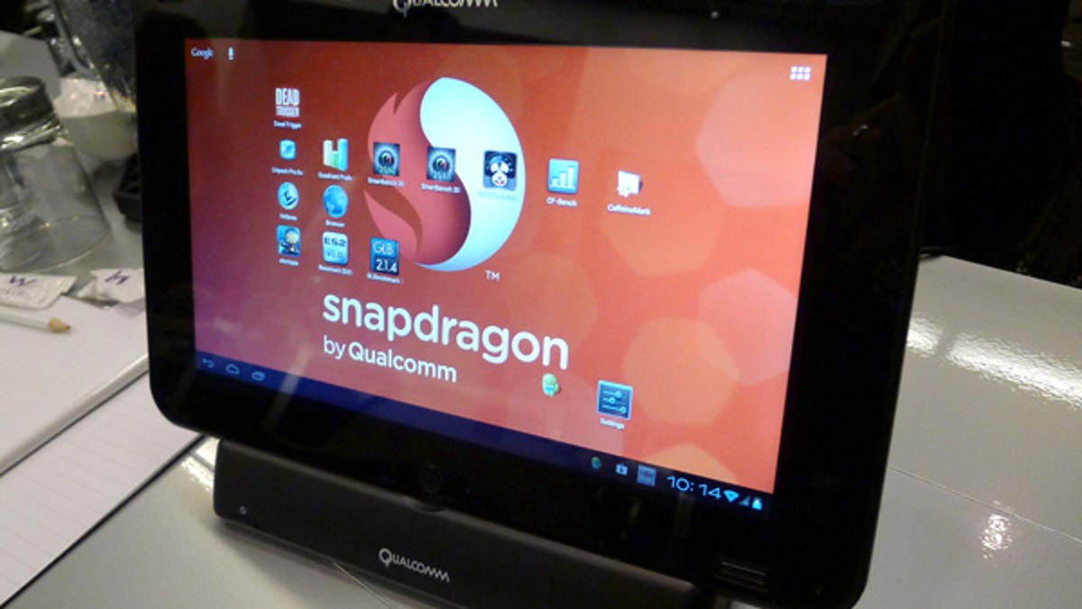 Qualcomm quad-core tablet.  It's a reference platform aimed at developers.  And it's priced that way, going for $1,300.