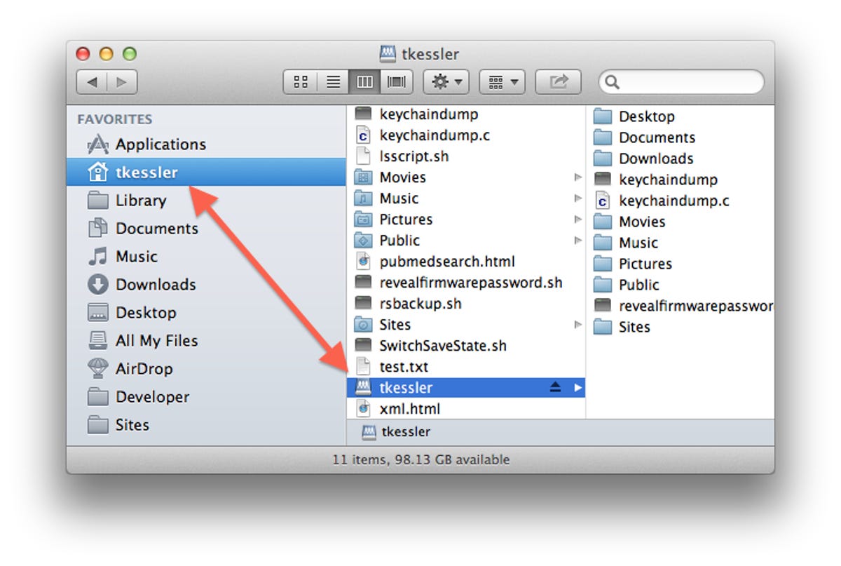 Network share mounted in OS X