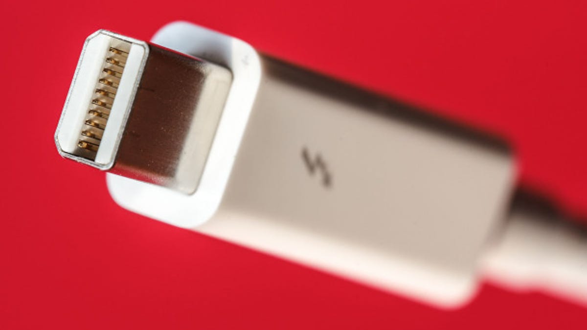 The tip of Apple's Thunderbolt cable.