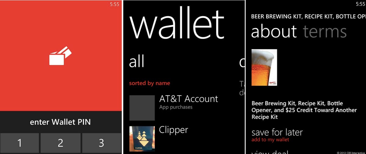 New wallet app in Windows Phone 8