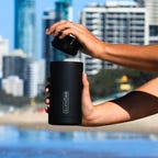 arms holding insulated can cooler