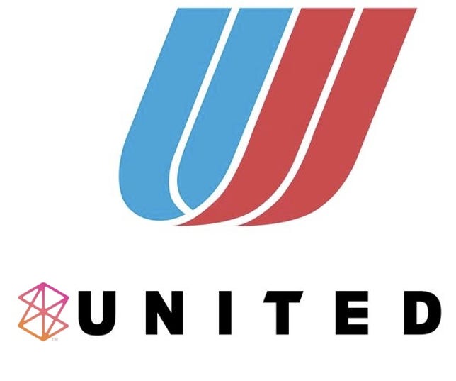 Zune logo with United Airlines logo.