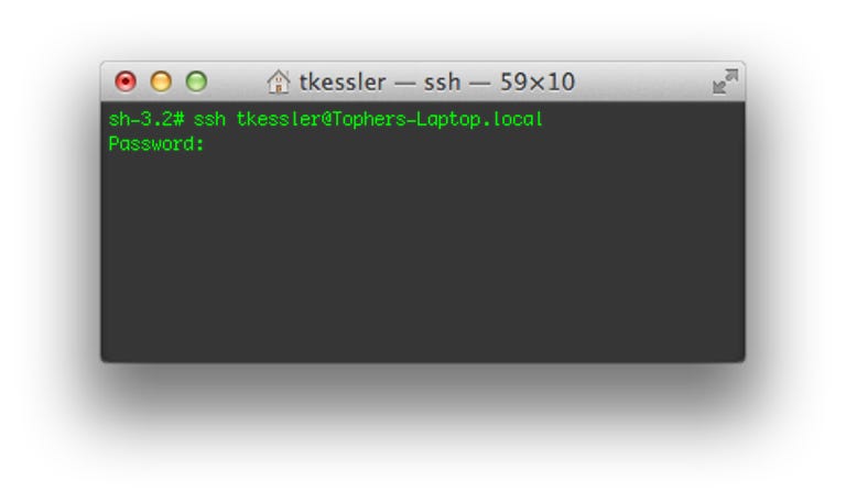 Connecting with SSH