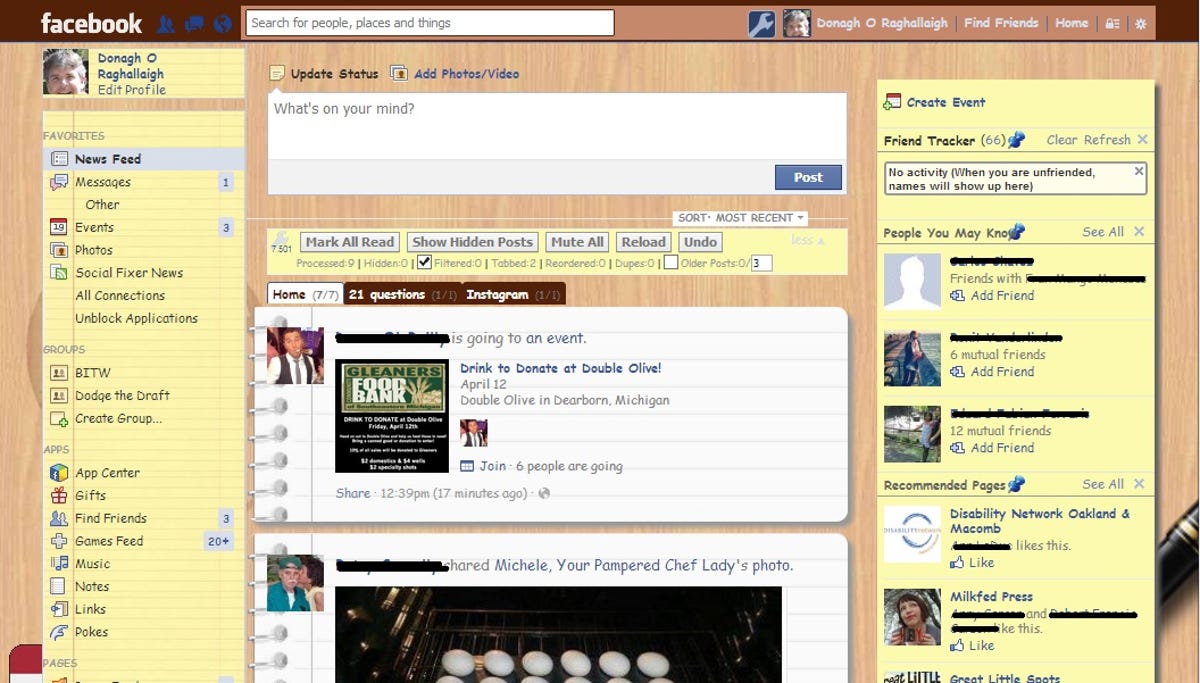 Social Fixer desktop theme for Facebook