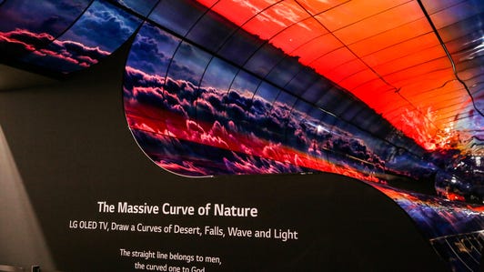 LG OLED waterfall curve of nature