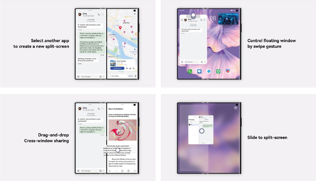 Various use cases of Huawei's multitasking features