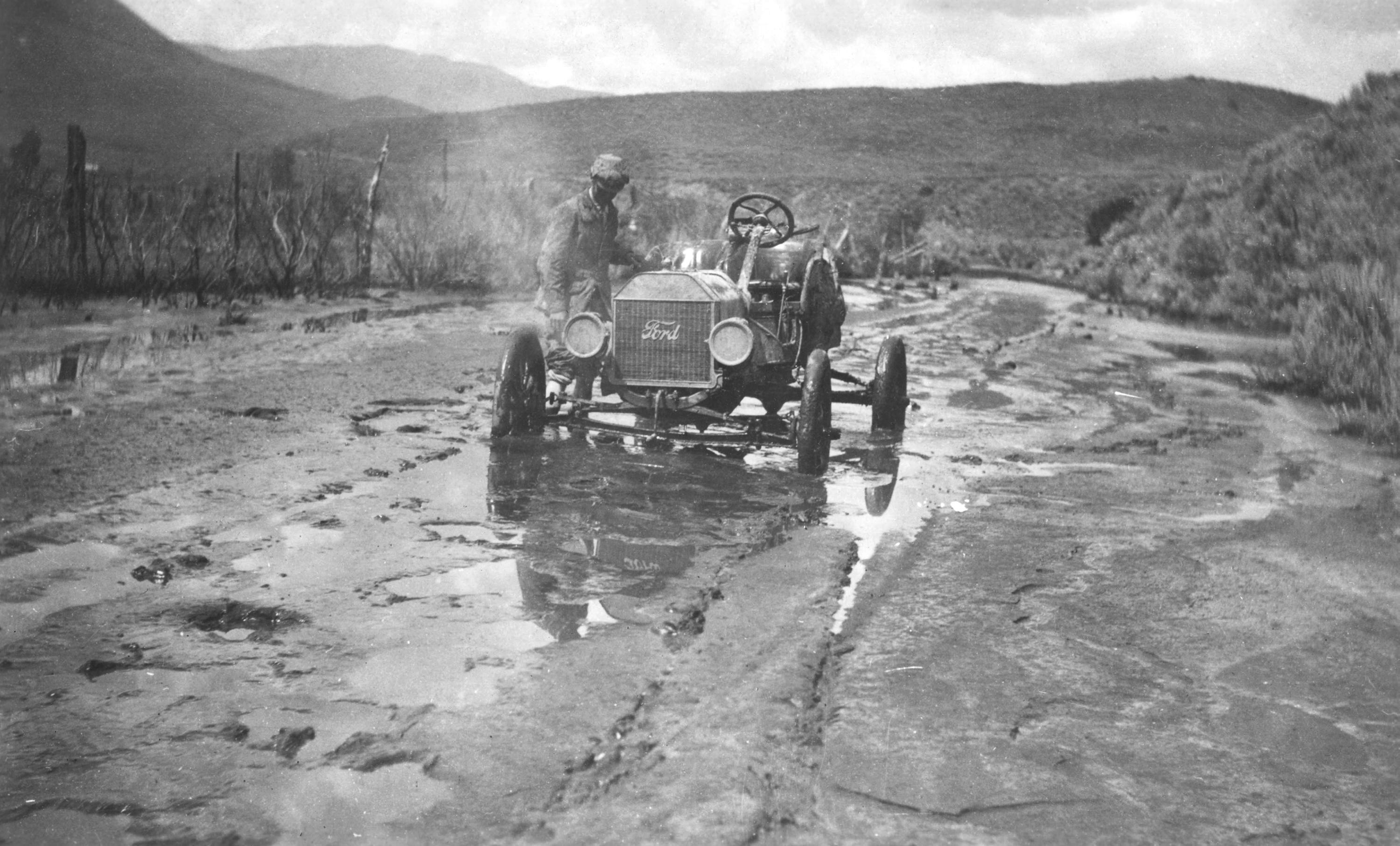 Ford Model T in the mud