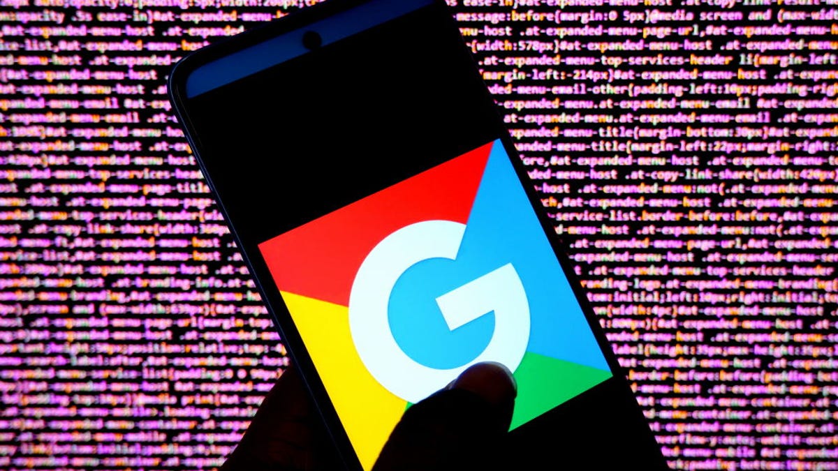 An image of the Google logo displayed on an Android phone.