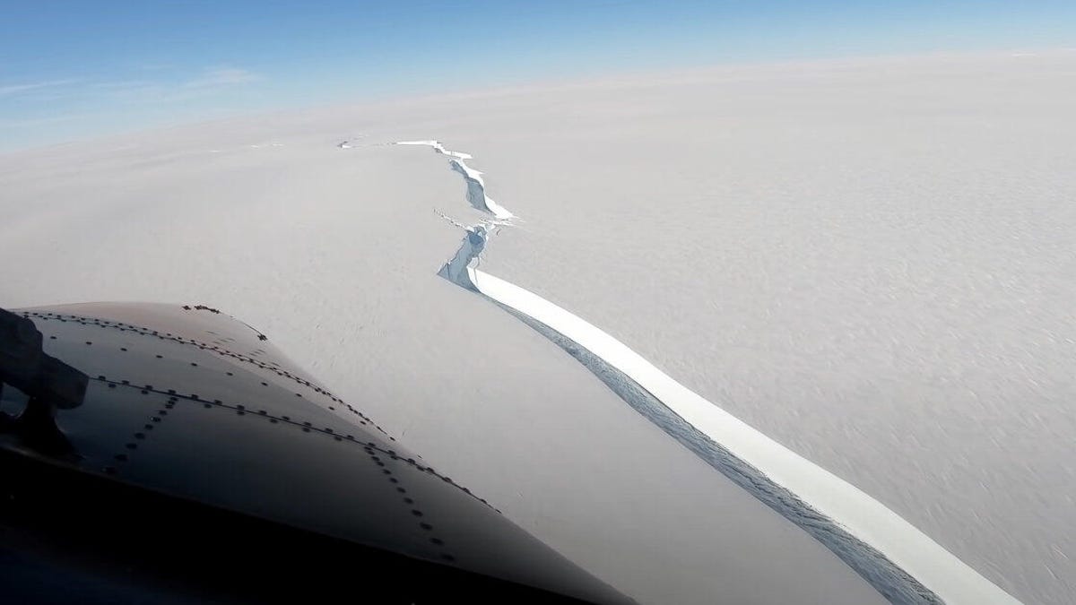The North Rift through Antarctica's Brunt Ice Shelf