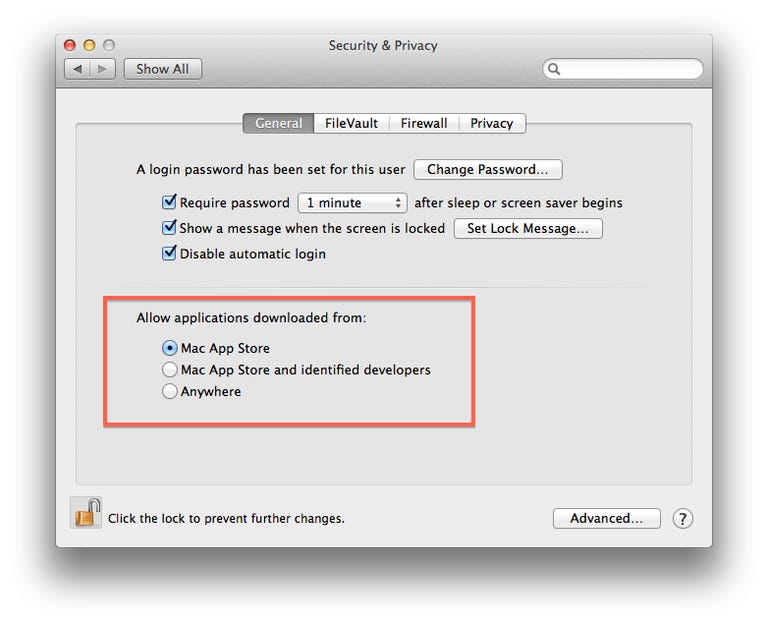 GateKeeper settings in OS X