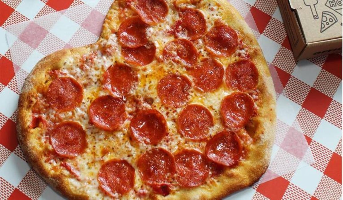 Heart-Shaped Pizza from Papa Gino's