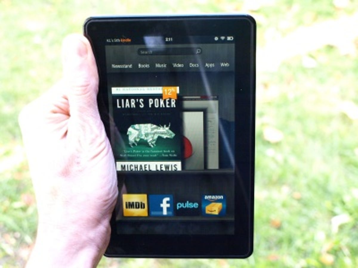 Amazon Kindle Fire home screen