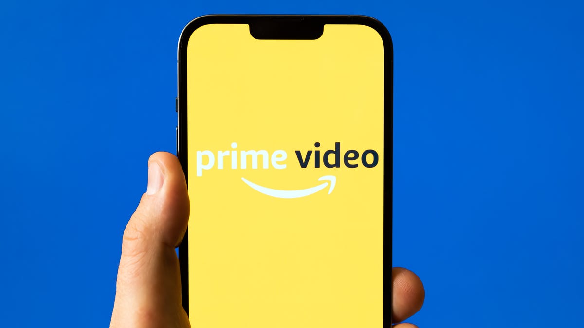 Amazon Prime Video logo on a phone