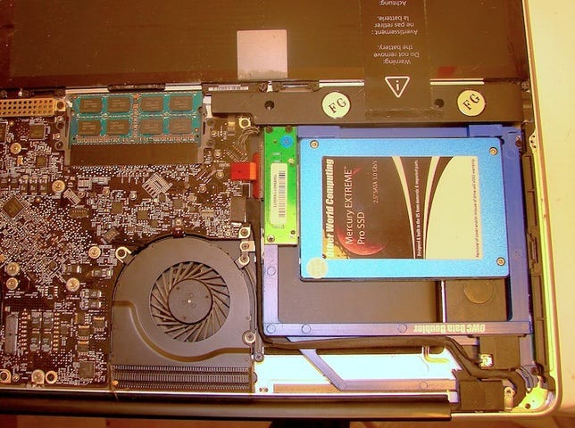 SSD upgrade installed