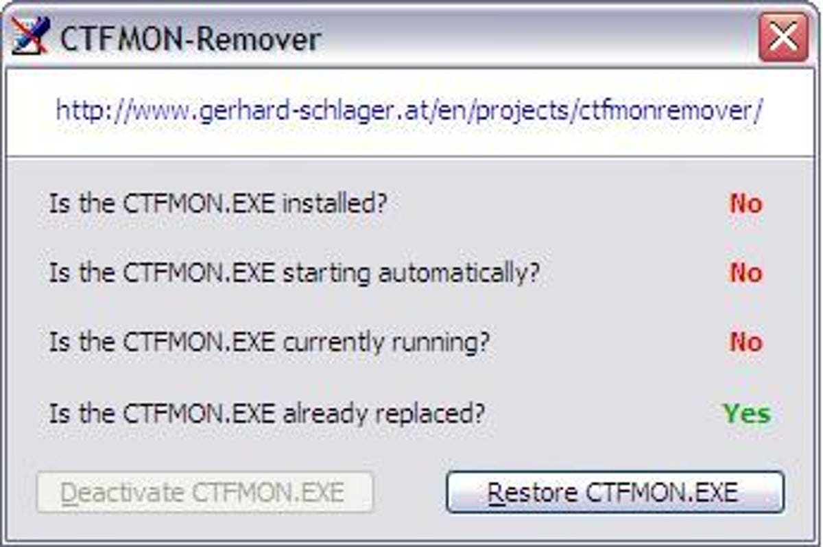 The CTFMON-Remover program
