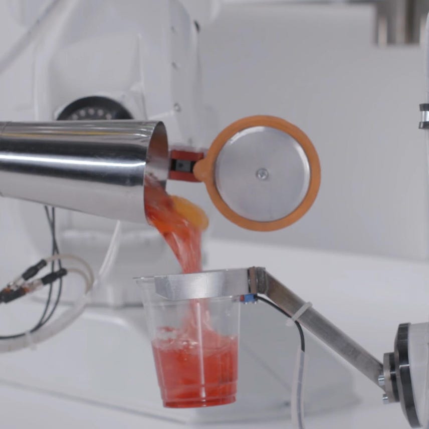 Watch this robotic bartender mix it up!