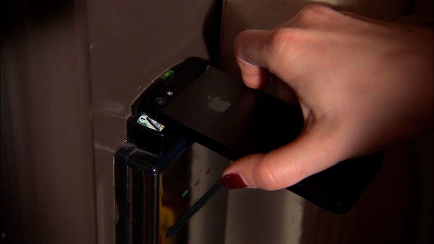 Unlock your hotel room door with your cell phone