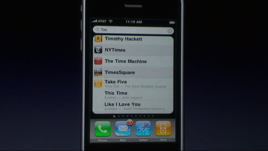 iPhone OS 3.0: Search