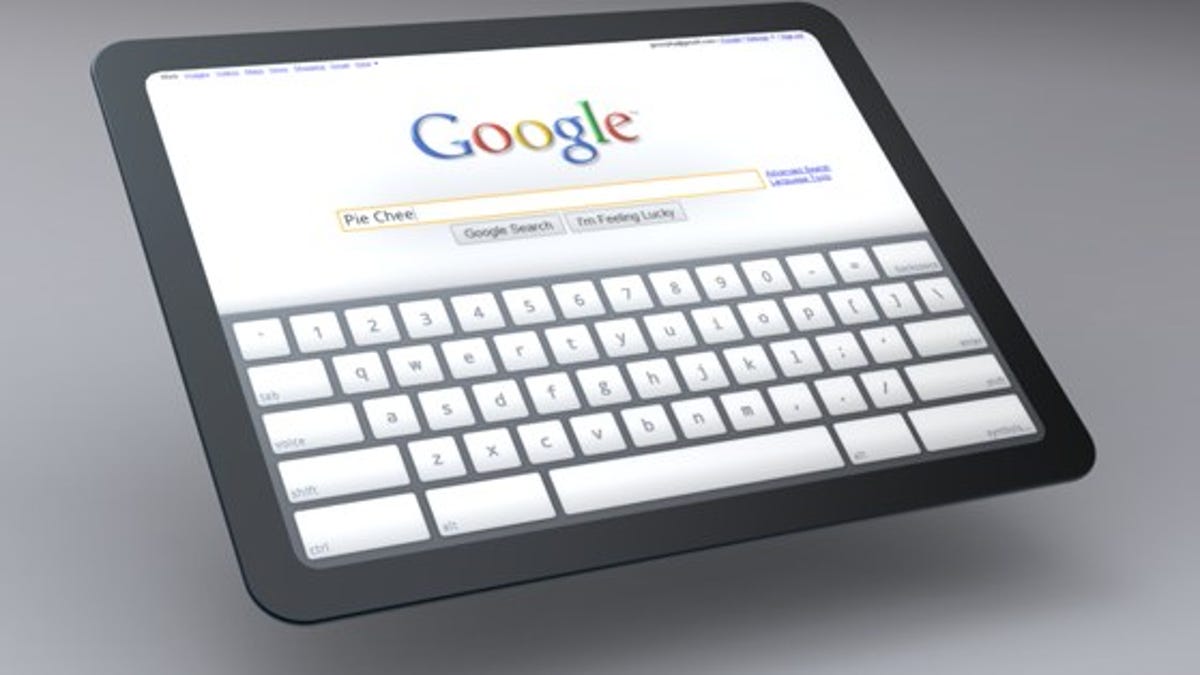 A mock-up of a Chrome OS tablet from Google's Chromium developer site.