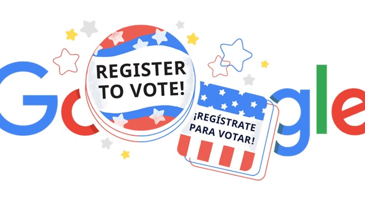Doodle encourages eligible Americans to register to vote