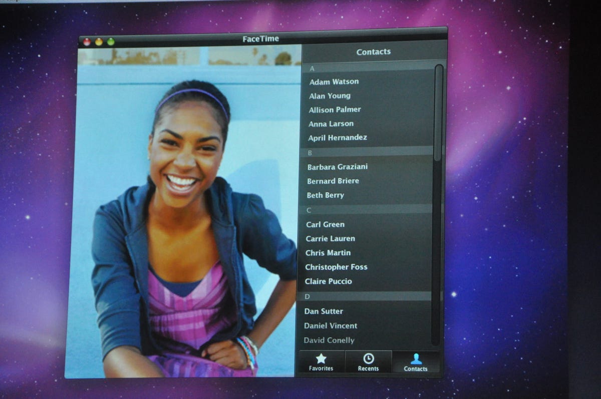 FaceTime demo on Mac