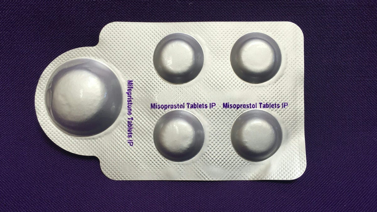 A combination package of misoprostol and mifepristone