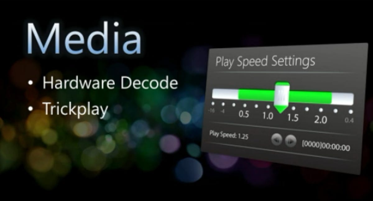 One of Silveright 5's new media features is Trickplay, which lets users adjust the speed of audio and video without affecting pitch.