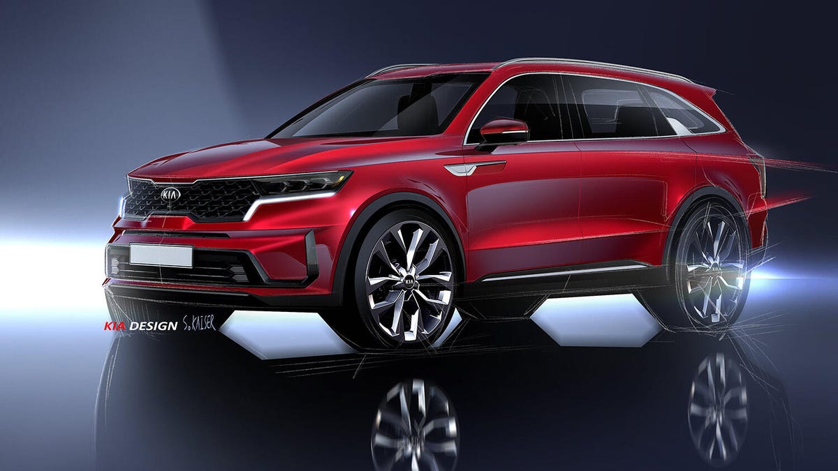 Next Kia Sorento shows its new SUV looks off in latest teasers - CNET